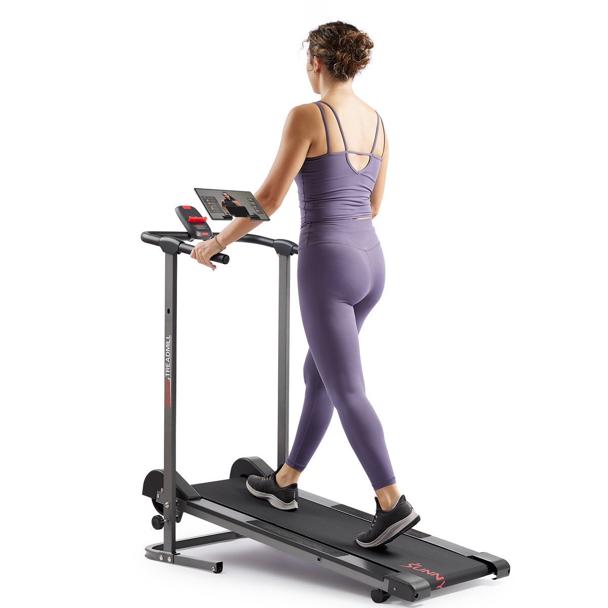 Compact Foldable Manual Treadmill - Sunny Health & Fitness