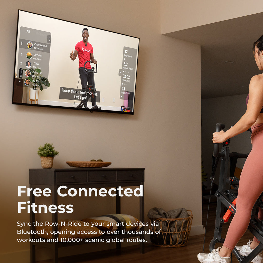 Row-N-Ride® PRO Smart Squat Assist Trainer - Sunny Health & Fitness