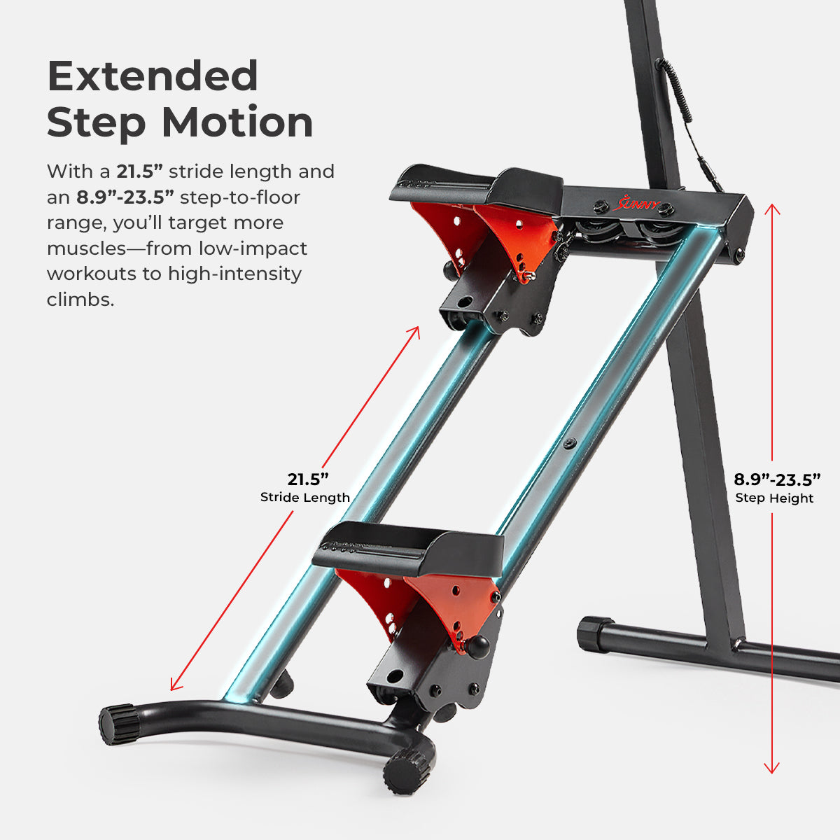 Foldable Smart Cardio Step Climber - Sunny Health & Fitness