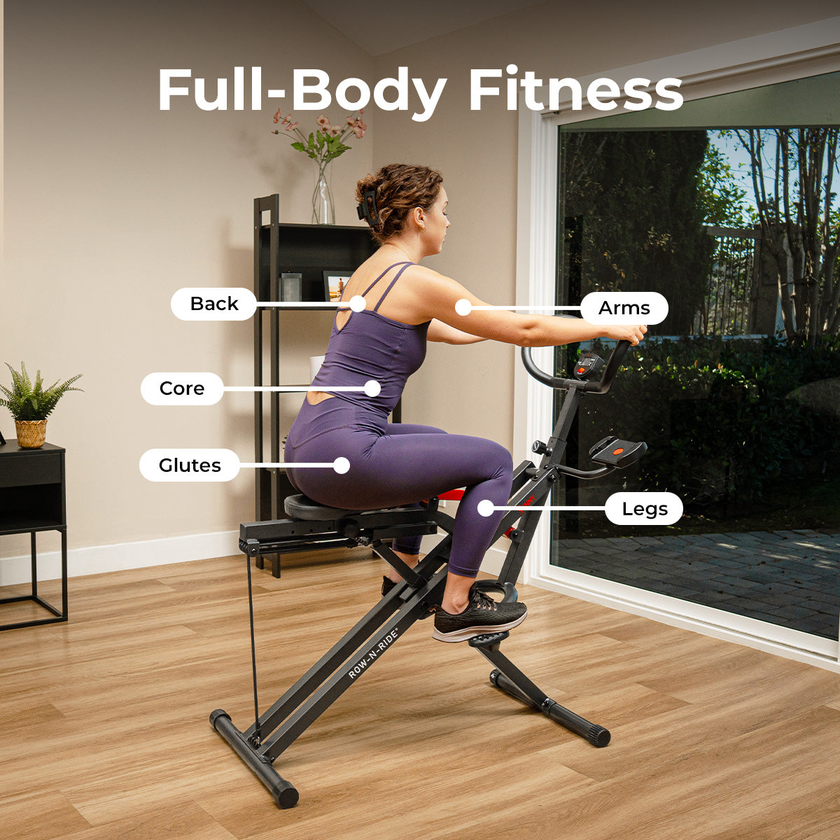 Upright Row-N-Ride® Plus Smart Squat Assist Machine - Sunny Health & Fitness