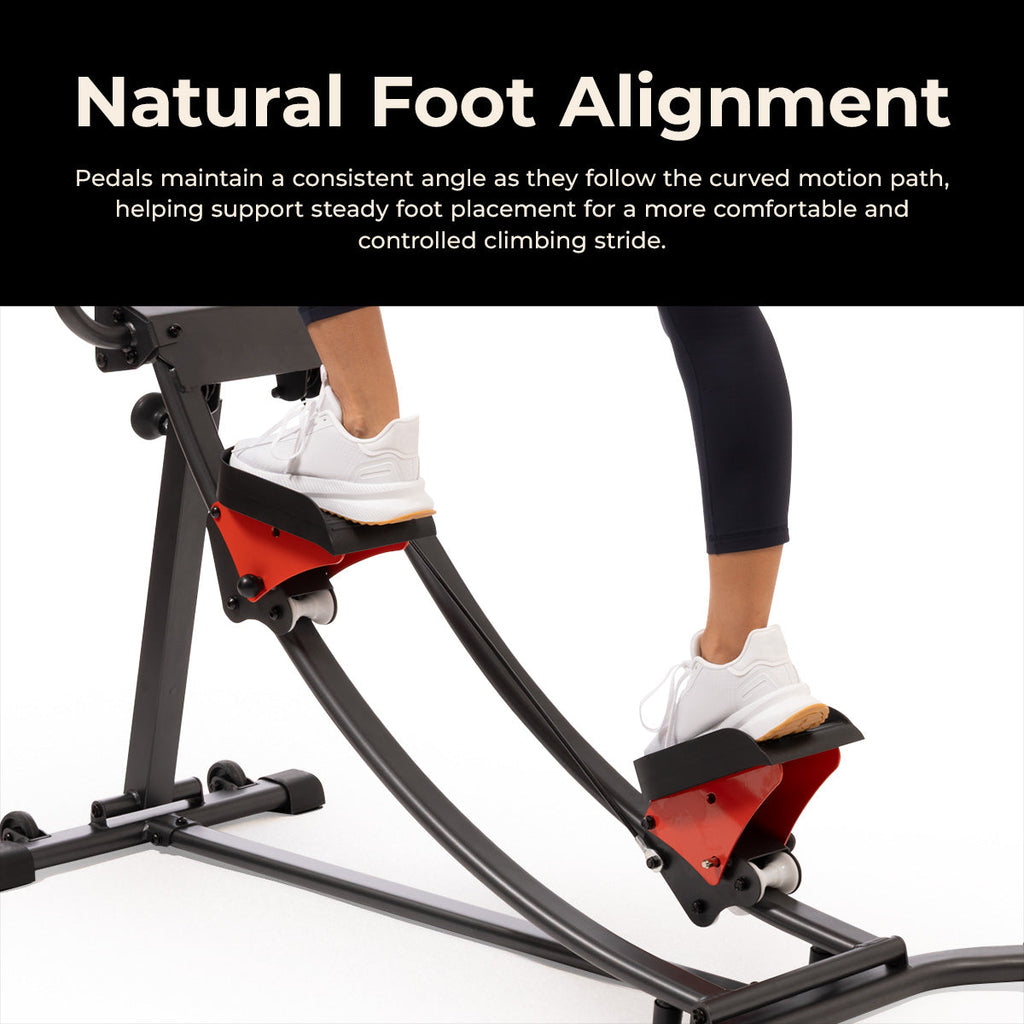 Curved Step Climber with Long Stride & 4 Incline Angles