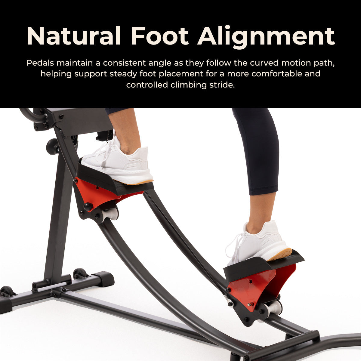 Curved Step Climber with Long Stride & 4 Incline Angles