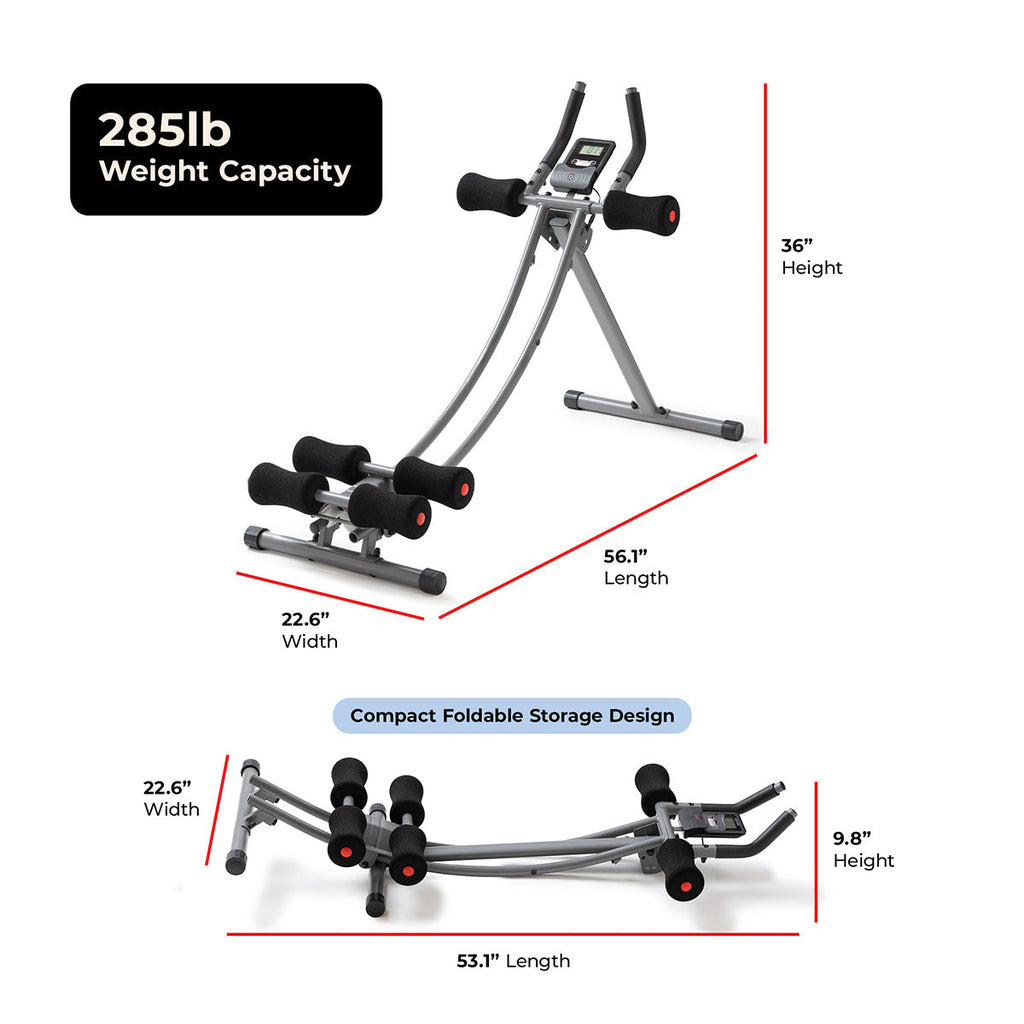 Core Glider Ab Trainer Machine - Sunny Health & Fitness