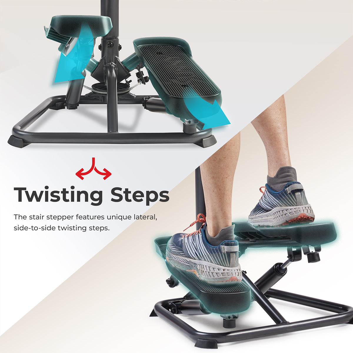 Smart Twist Stepper with Handlebar - Sunny Health & Fitness