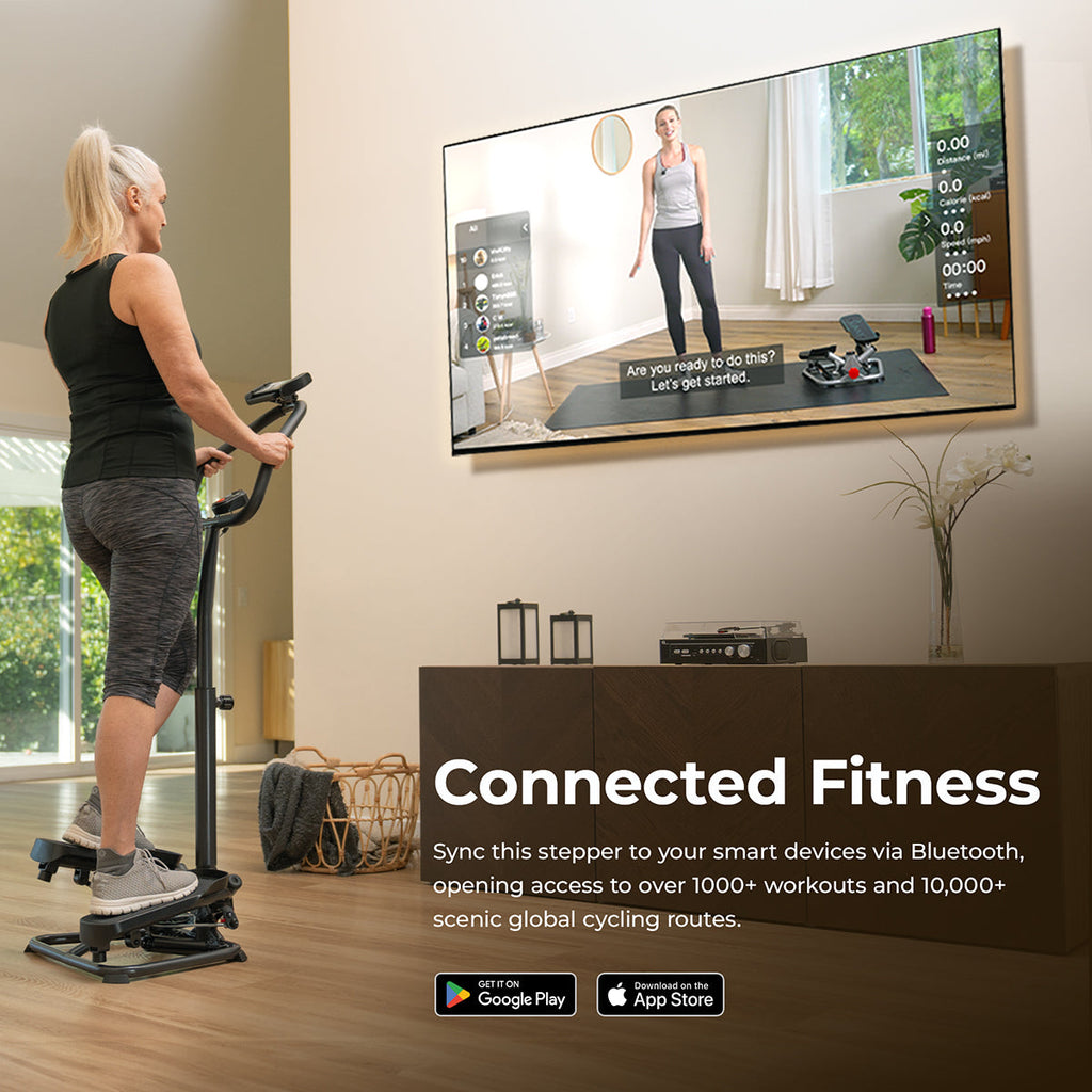 Smart Twist Stepper with Handlebar - Sunny Health & Fitness