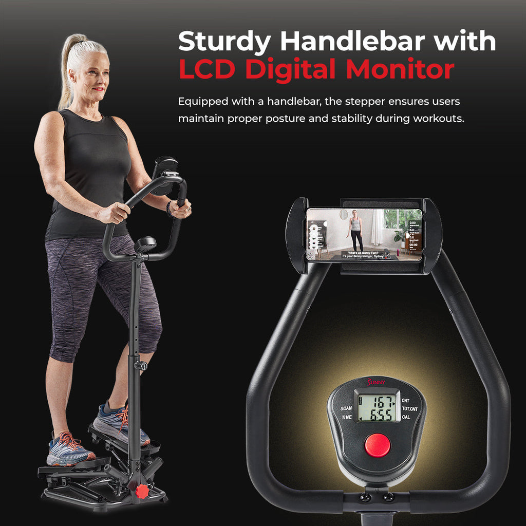 Smart Twist Stepper with Handlebar - Sunny Health & Fitness