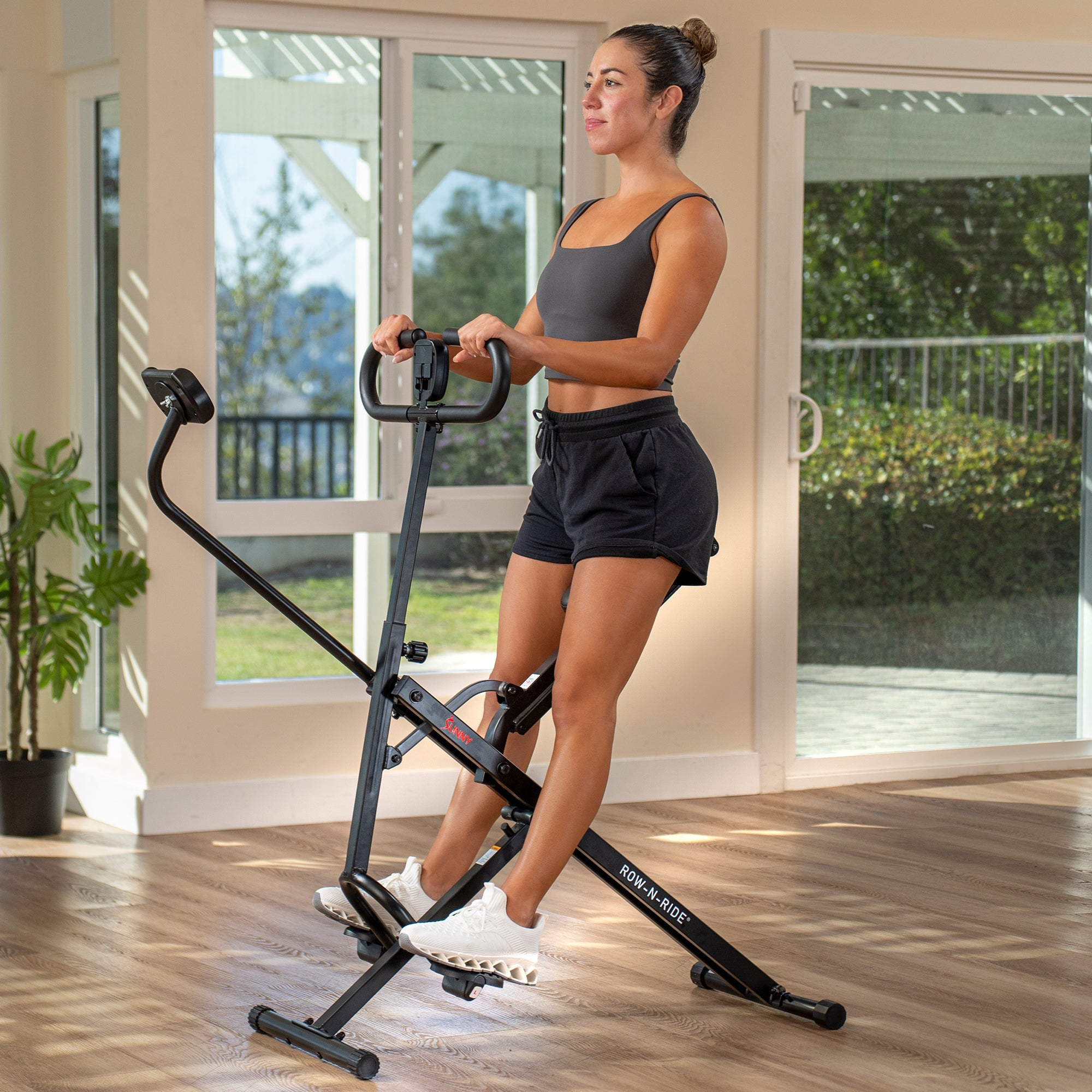Smart Row-N-Ride Squat Machine - Sunny Health & Fitness