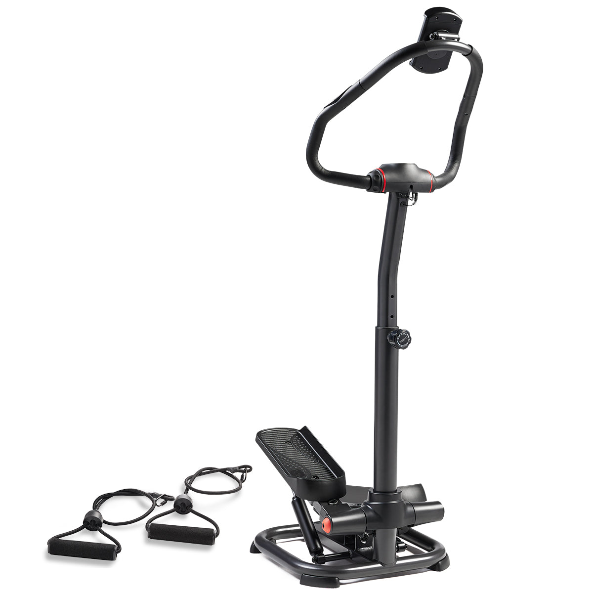 Smart Heavy Duty Power Stepper with Handlebar and Resistance Bands - Sunny Health & Fitness