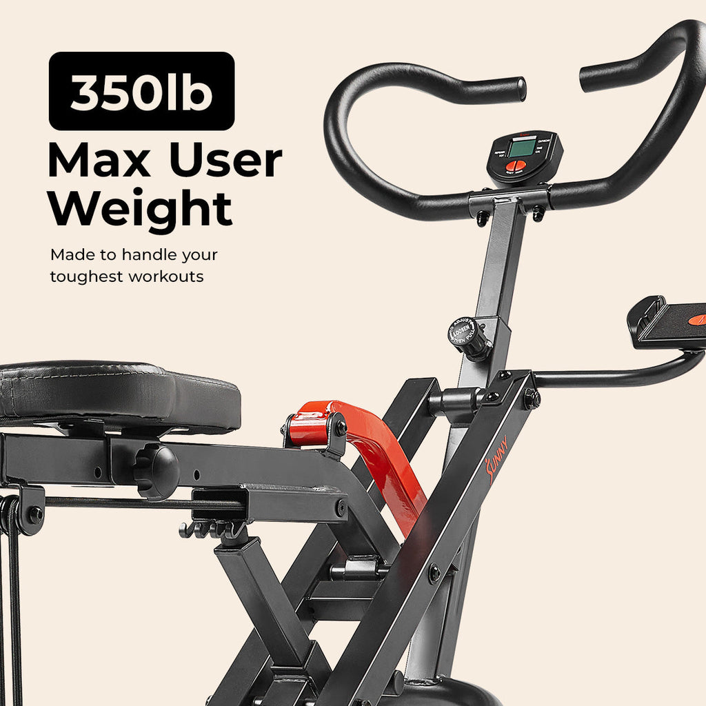 Upright Row-N-Ride® Plus Smart Squat Assist Machine - Sunny Health & Fitness