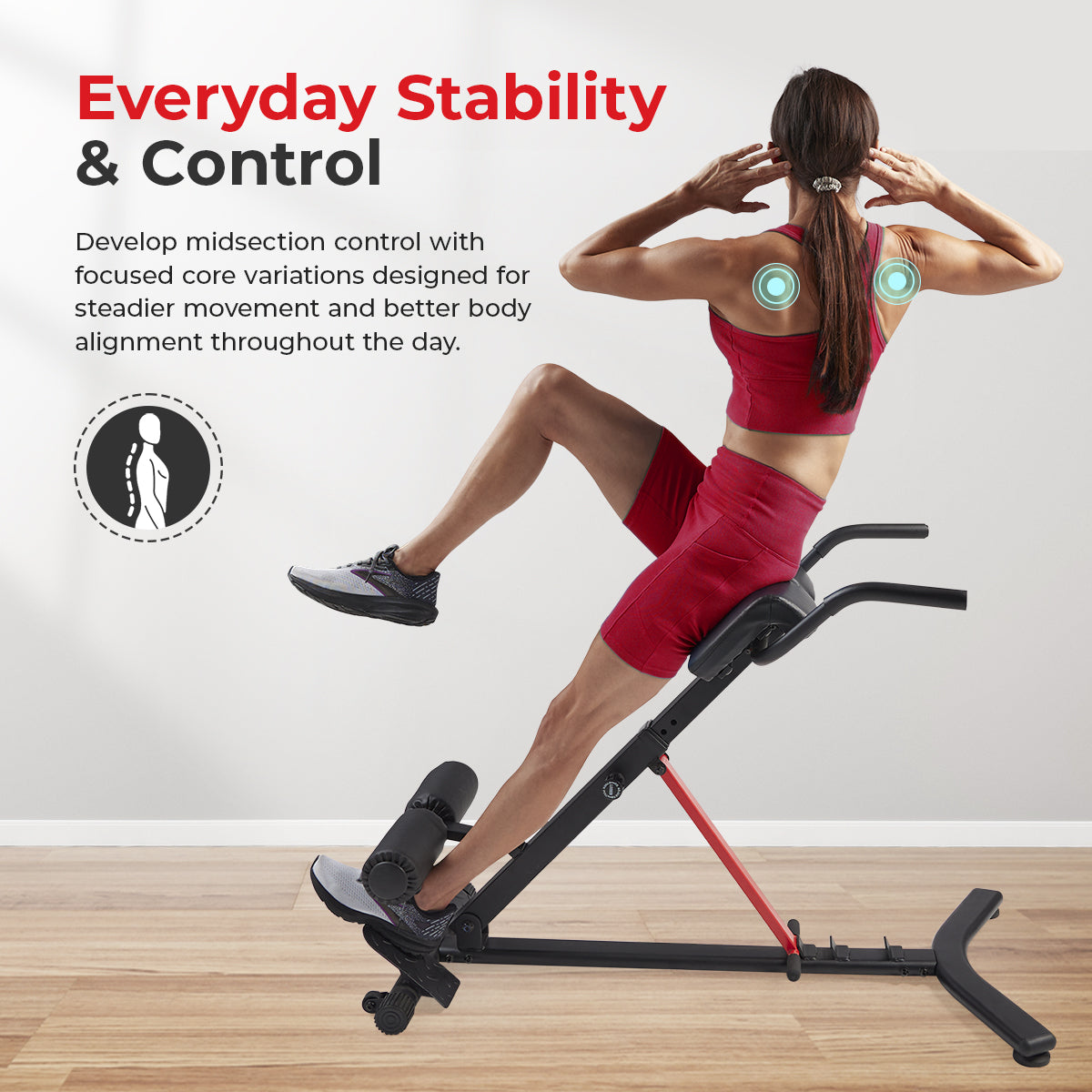 Hyperextension Roman Chair with Dip Station | Sunny Strength® - Sunny Health & Fitness