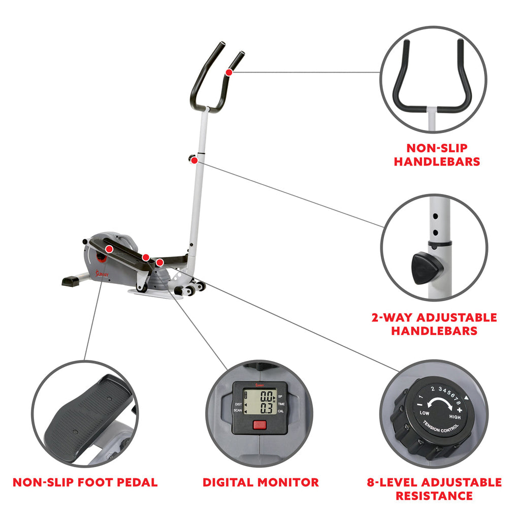 Magnetic Elliptical Machine Fitness Cross Trainer - Sunny Health & Fitness