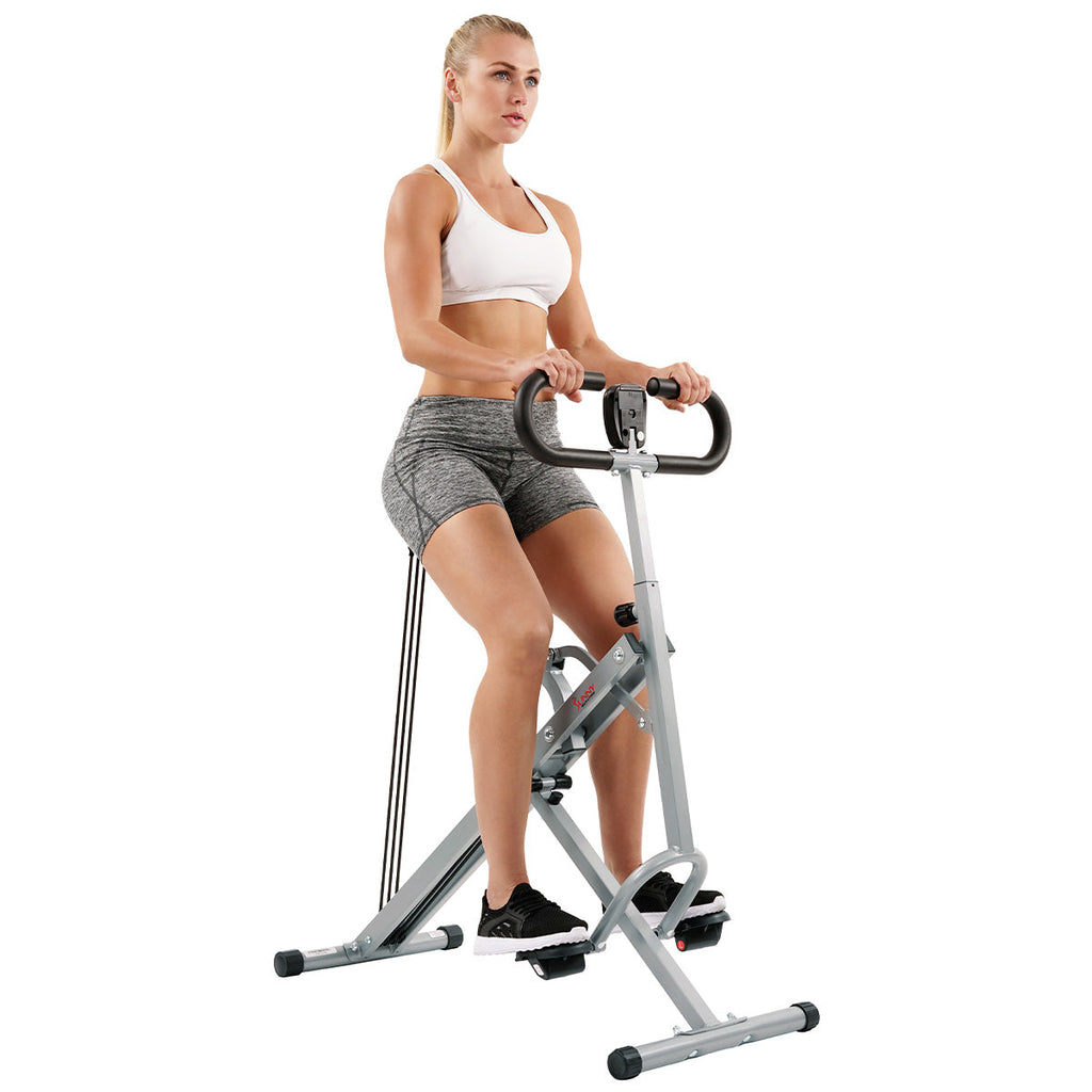 Upright Row-N-Ride® Squat Assist Trainer Machine for Abs and Glute Workout - Sunny Health & Fitness